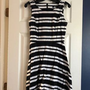 Black and White Striped Dress